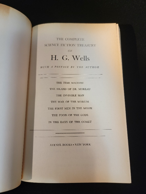 The Complete Science Fiction Treasury of H. G. Wells Hardcover 1978