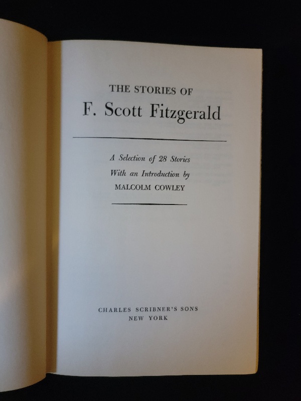 The Stories of F. Scott Fitzgerald Scribners  Book Club Edition 1951