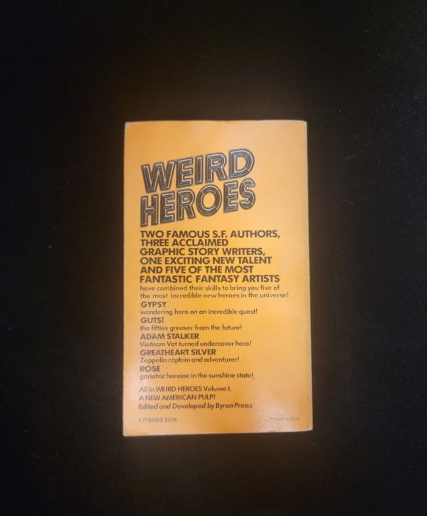 Weird Heroes A New American Pulp Stories + Graphics 1975 edited by Byron Preiss Pyramid Fiction Vintage Paperback