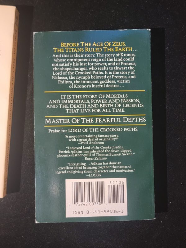 Titans Books 1 & 2 : Lord of the Crooked Paths //  Master of the Fearful Depths by Patrick H. Adkins 1987 Ace Fantasy Vintage Paperbacks