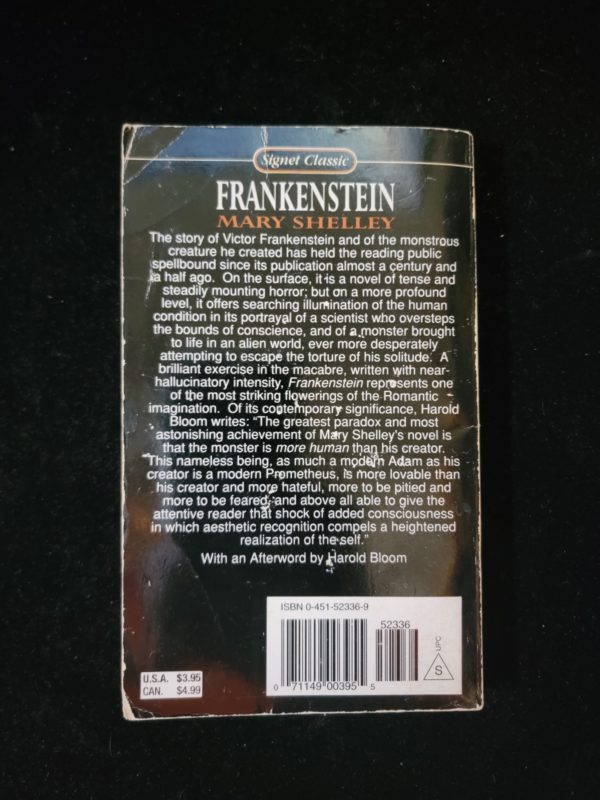 Frankenstein by Mary Shelley Signet Classic CJ 2336 1983 Vintage Paperback