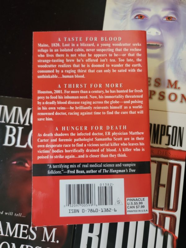 Elijah Pike Vampire Series by James M. Thompson 2001 Pinnacle Horror