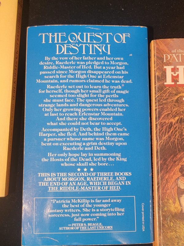 The Riddle Master Trilogy by Patricia A. McKillip Del Rey Fantasy 1980