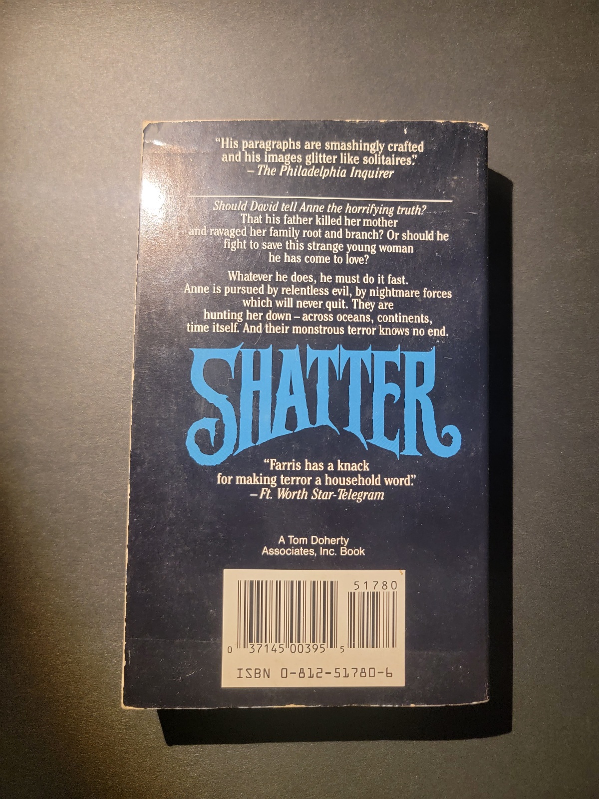 Shatter by John Farris 1986 Horror Paperback