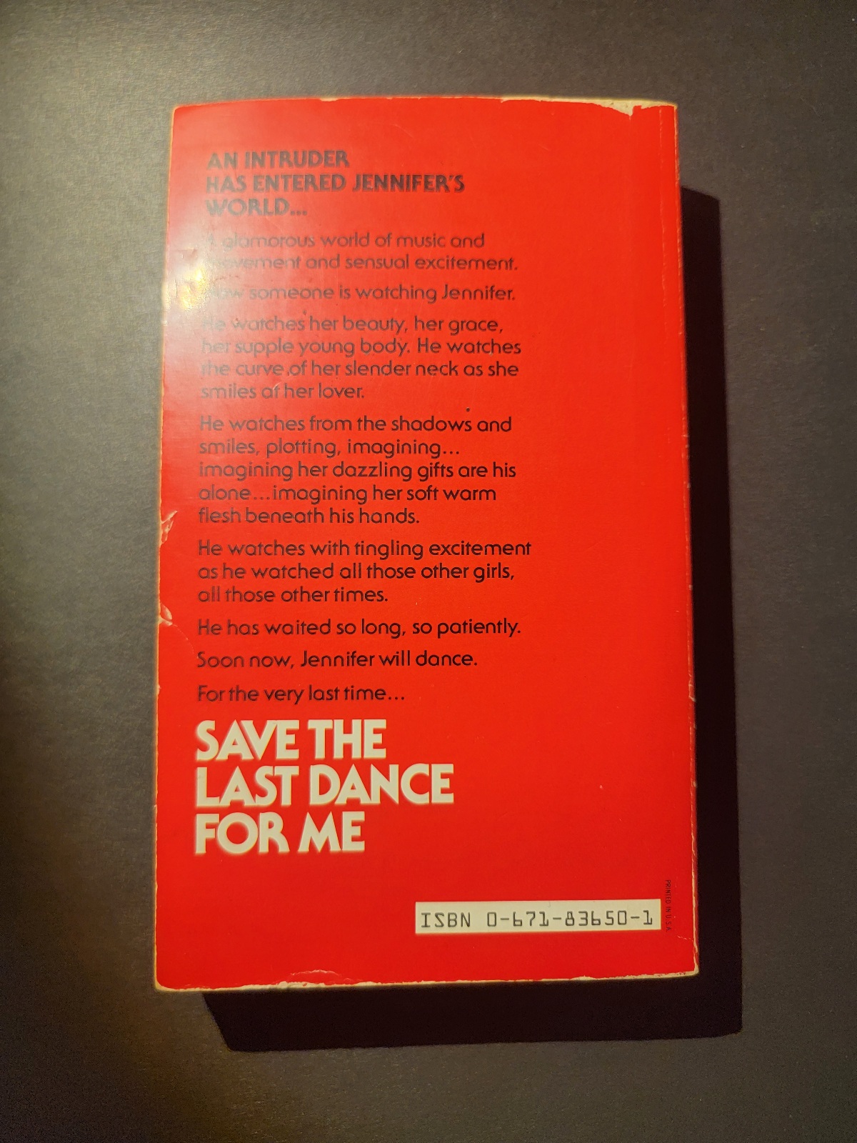 Save The Last Dance For Me by Judi Miller 1981 Paperbacks from Hell