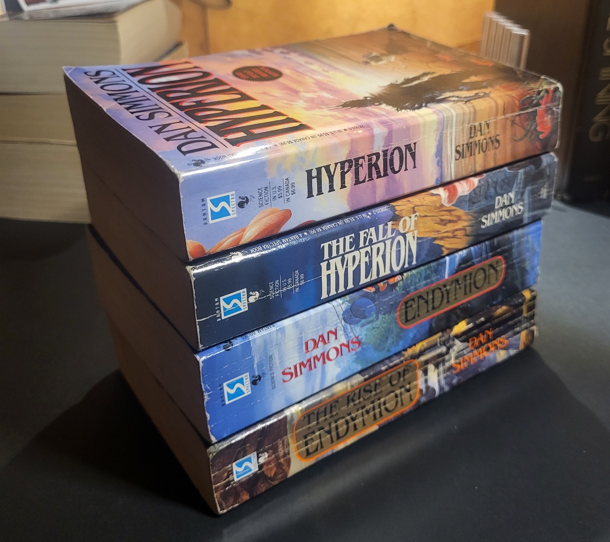 Hyperion Cantos Series by Dan Simmons Complete Set Bantam Science Fiction Paperbacks