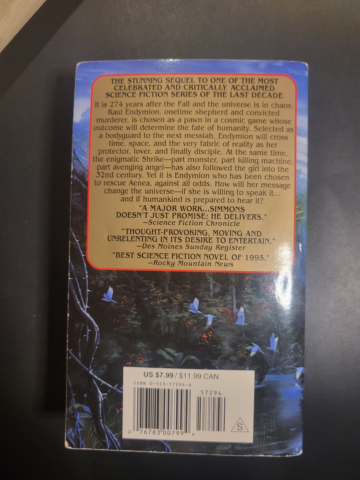 Hyperion Cantos Series by Dan Simmons Complete Set Bantam Science Fiction Paperbacks