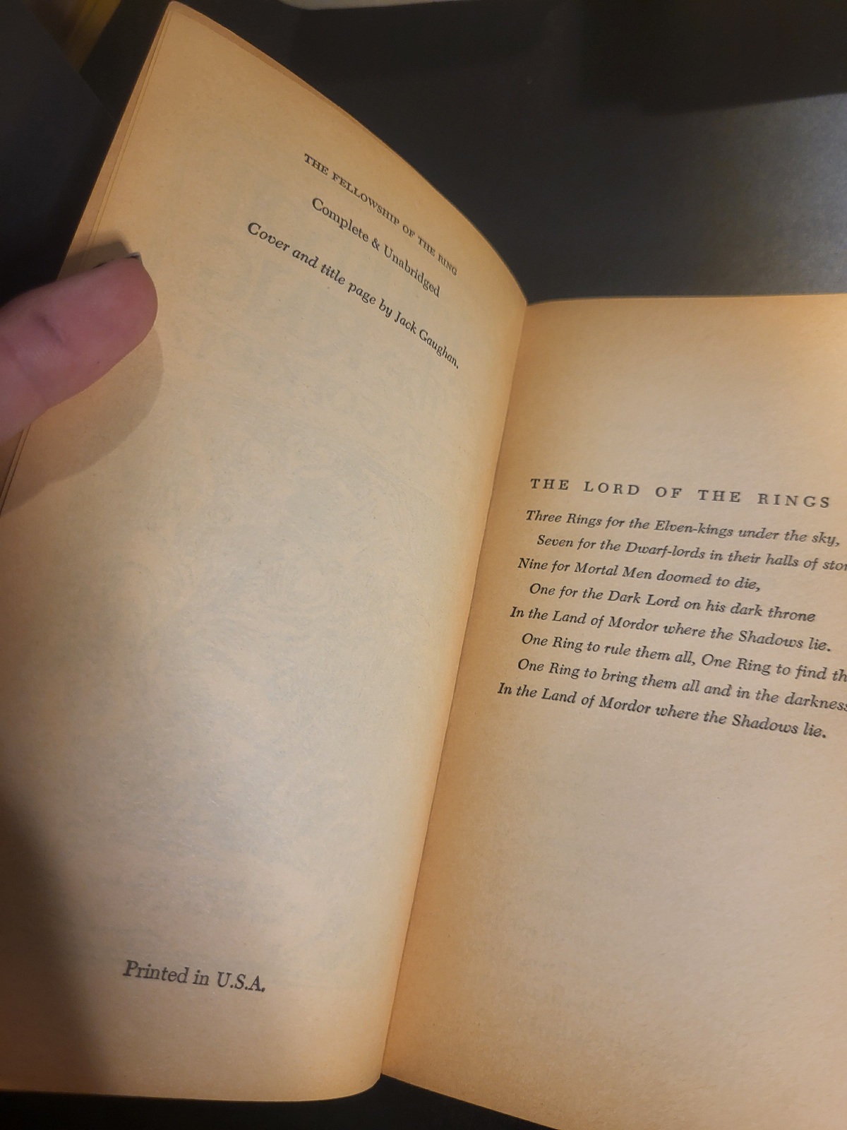 The Lord of The Rings by J.R.R. Tolkien Unauthorized Ace Printing A-4, A-5, A-6 1965