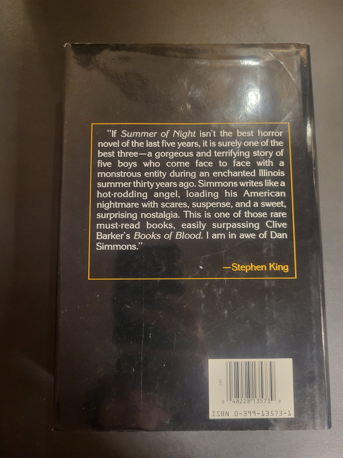 Summer of Night by Dan Simmons 1st Printing Horror Hardcover Putnam 1991