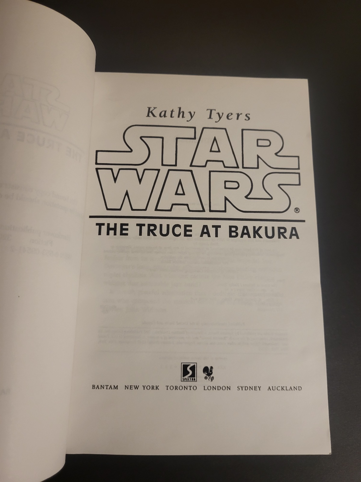 Star Wars: The Truce at Bakura by Kathy Tyers Uncorrected Proof 1994