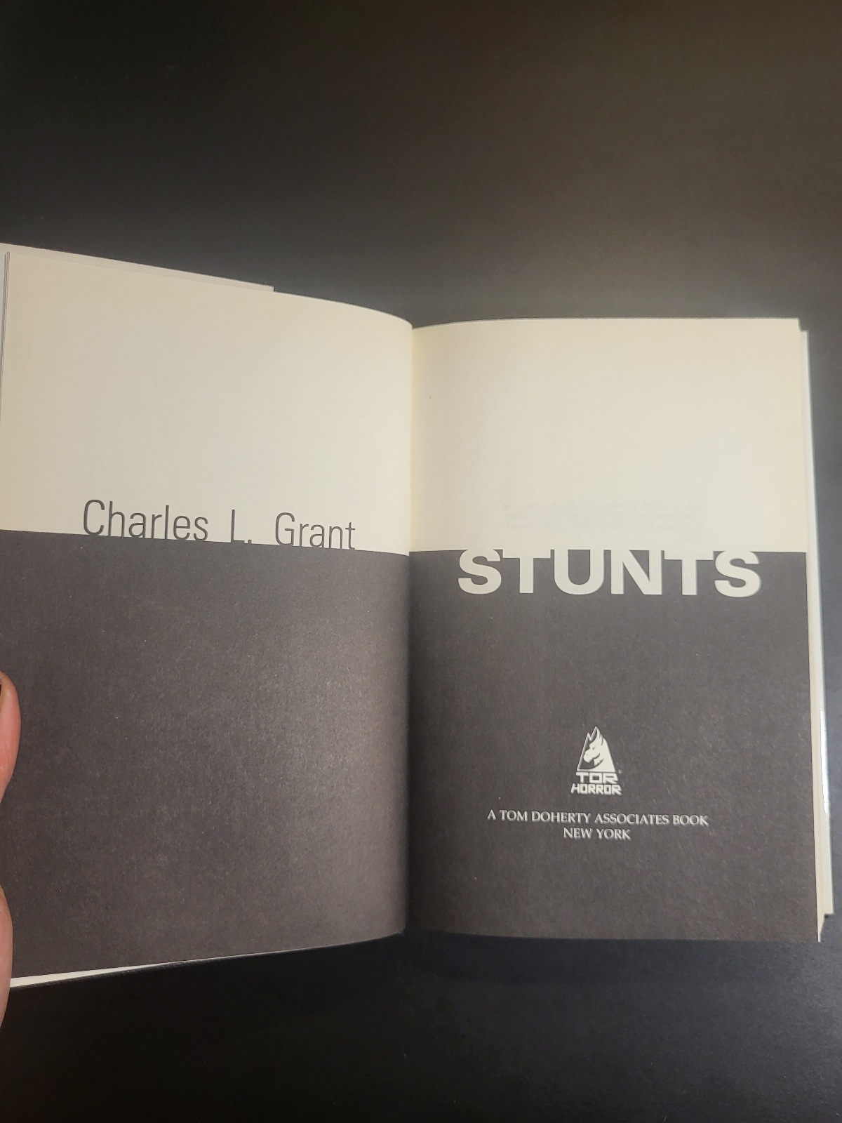 Stunts by Charles L. Grant First Edition 1990 Hardcover Horror