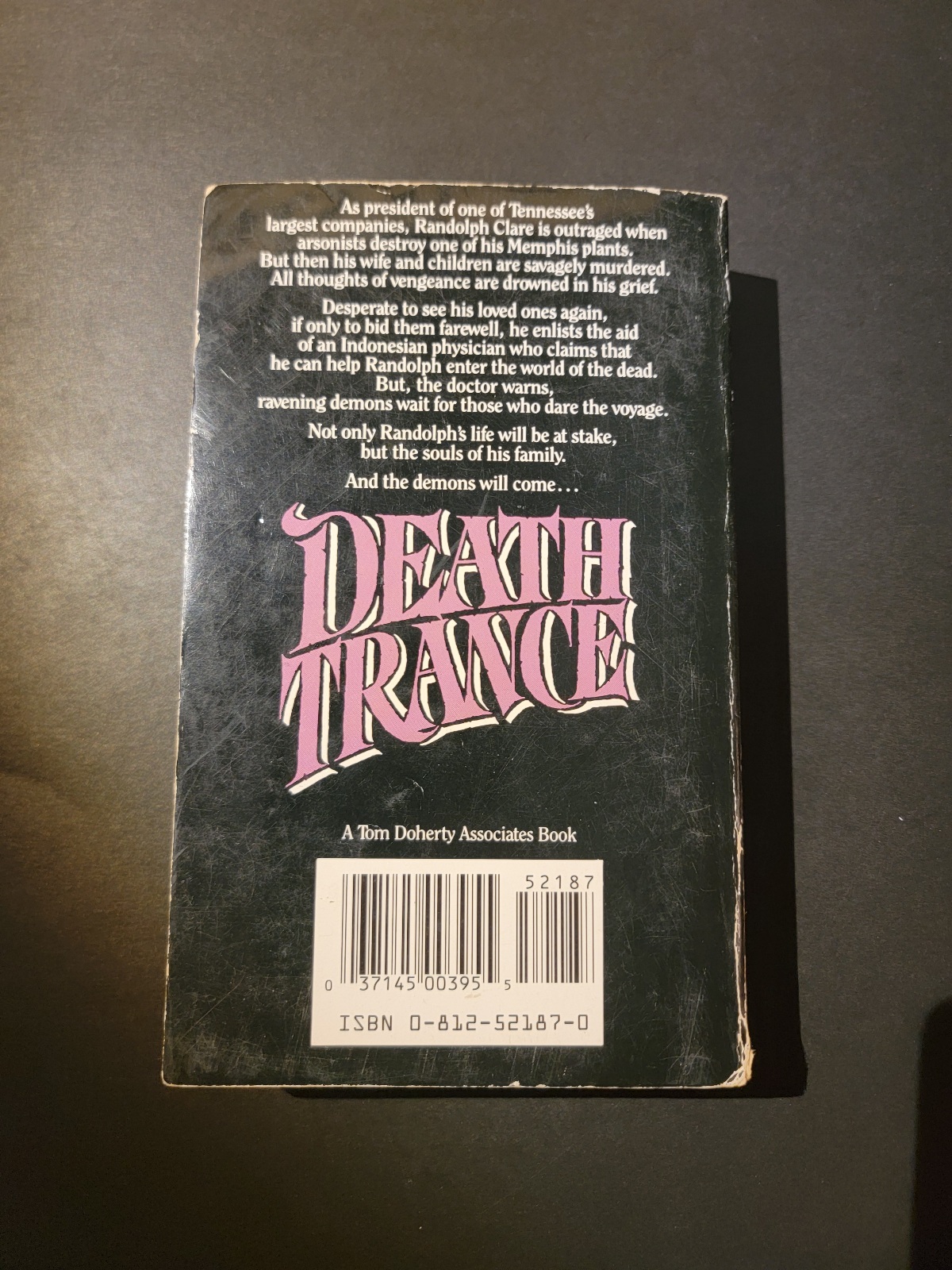 Death Trance by Graham Masterton 1986 Tor Horror Paperback