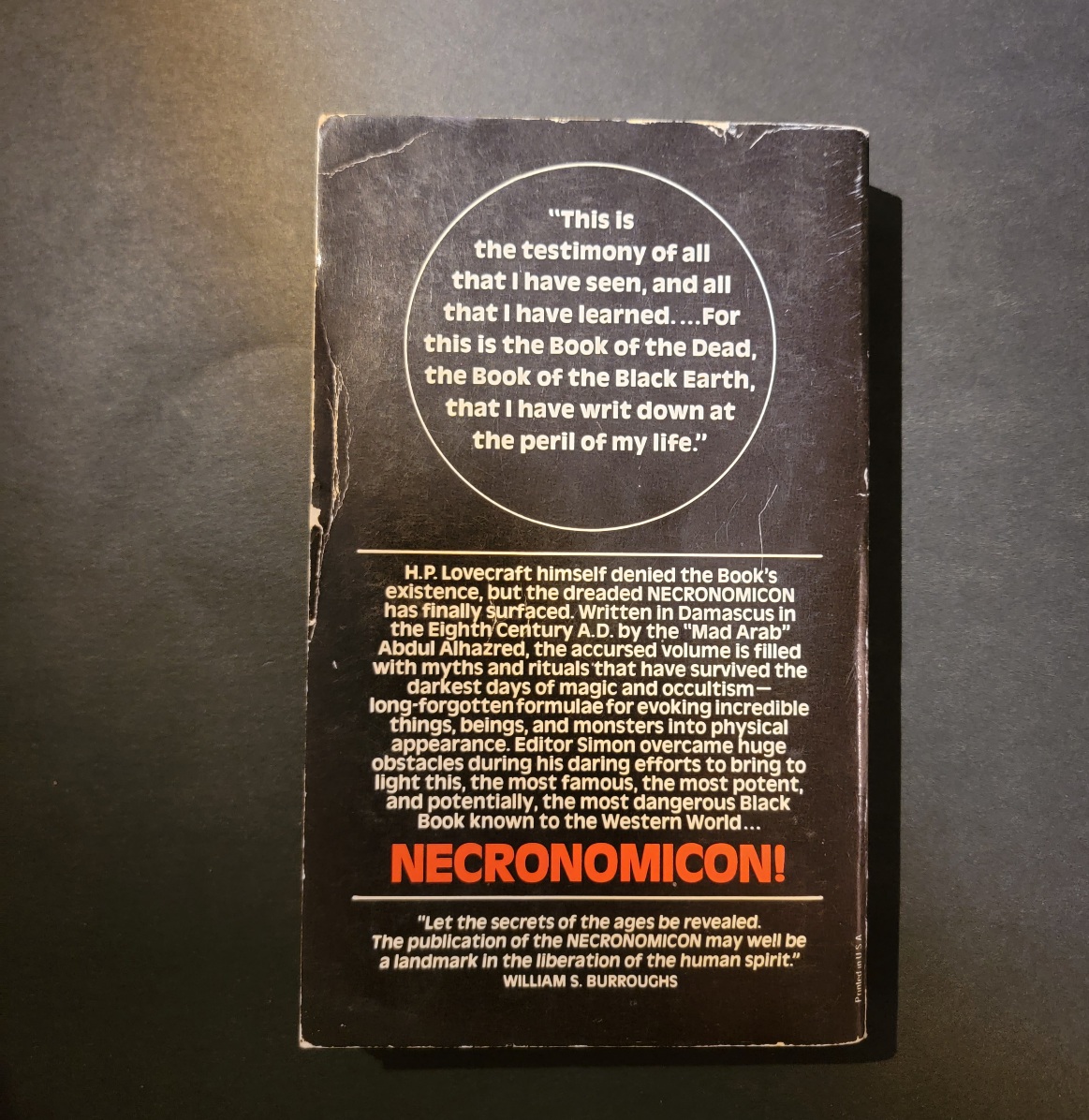 Necronomicon by “Simon” Avon 1980 Paperback