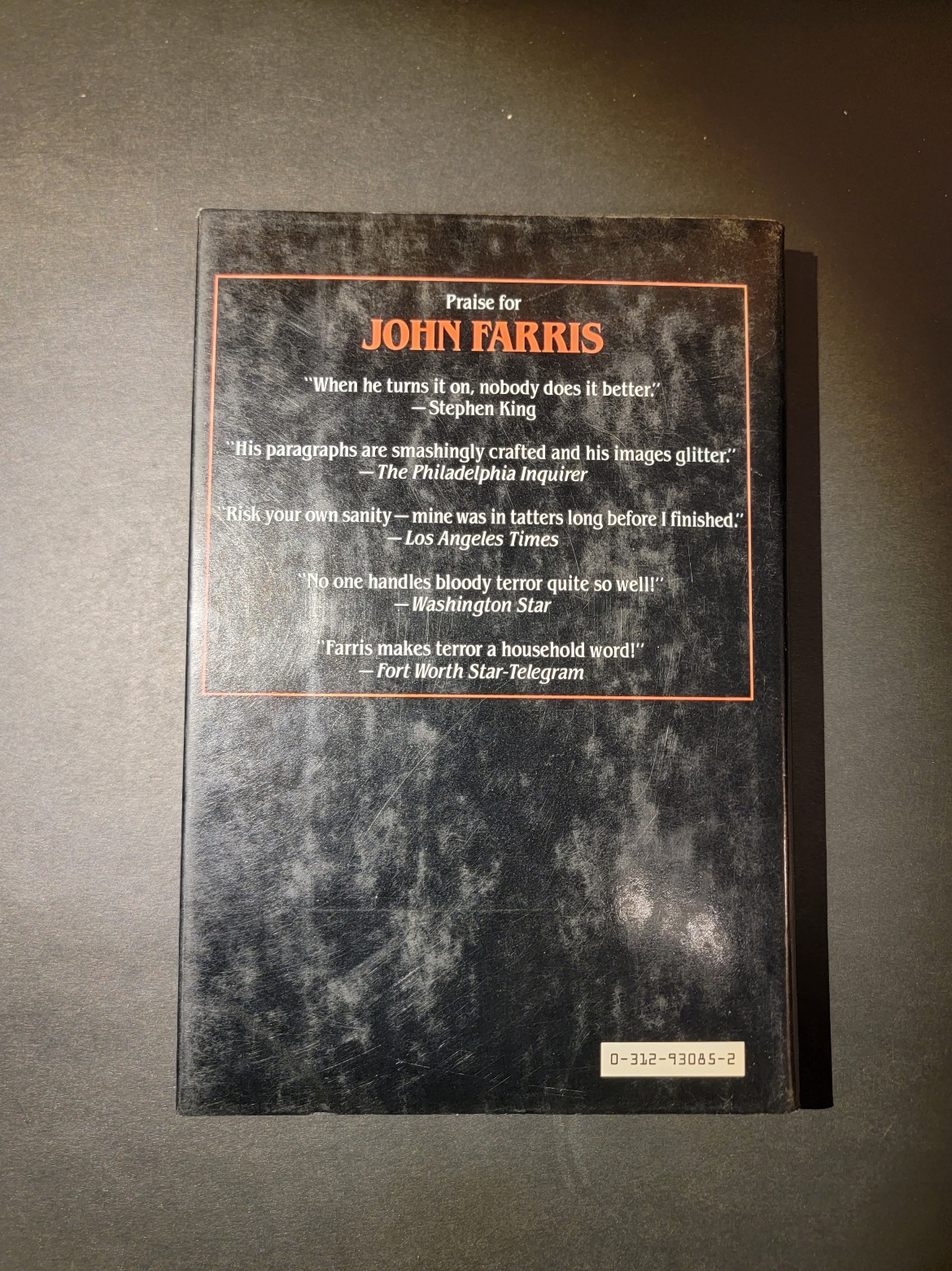 Scare Tactics by John Farris 1st Printing 1988 Hardcover Tor Horror