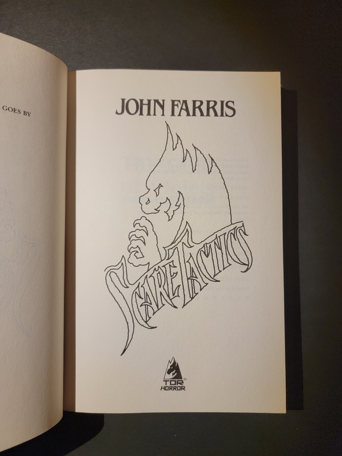 Scare Tactics by John Farris 1st Printing 1988 Hardcover Tor Horror