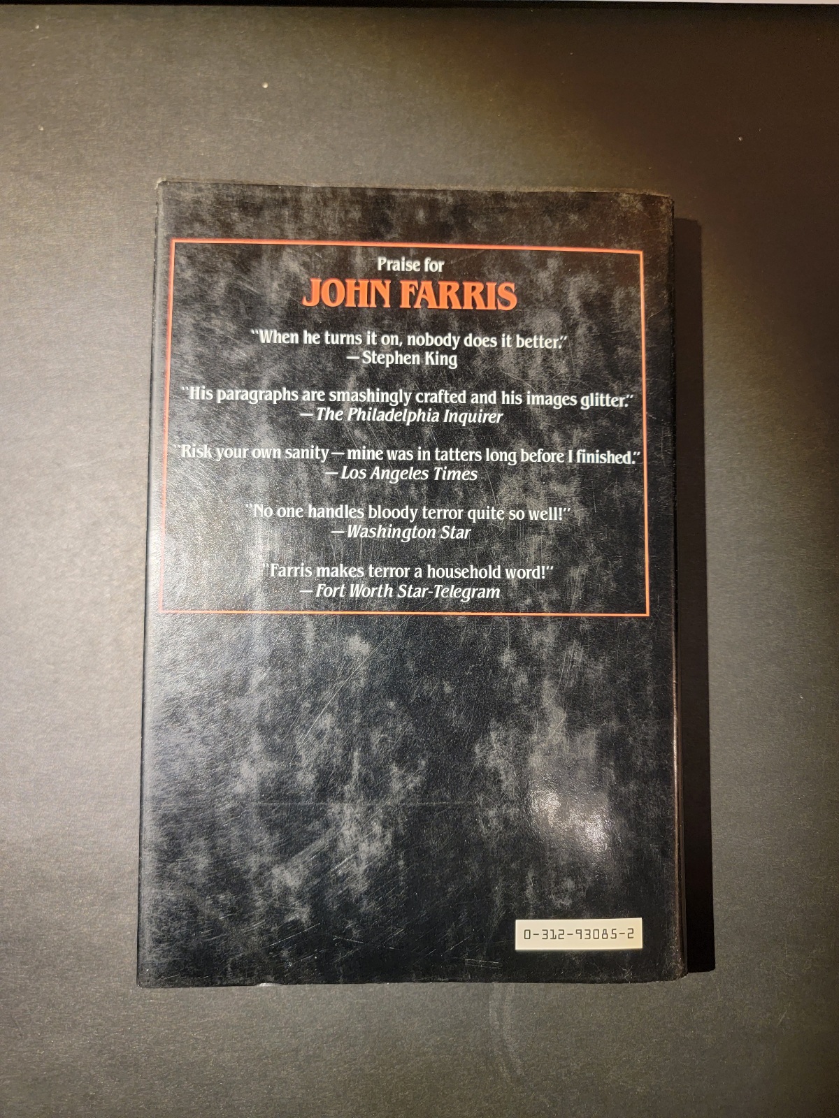 Scare Tactics by John Farris 1st Printing 1988 Hardcover Tor Horror