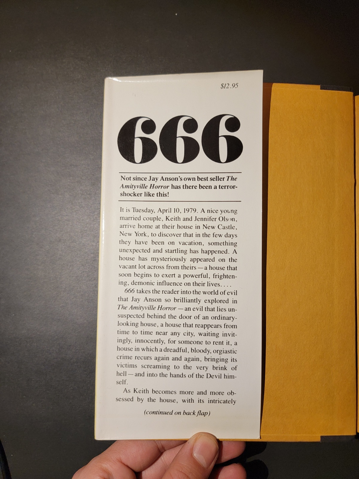 666 by Jay Anson 1981 1st Printing Hardcover Horror Simon and Schuster