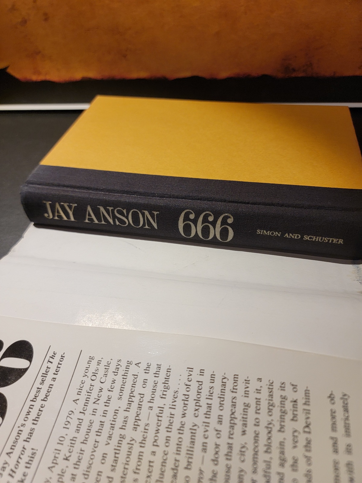 666 by Jay Anson 1981 1st Printing Hardcover Horror Simon and Schuster