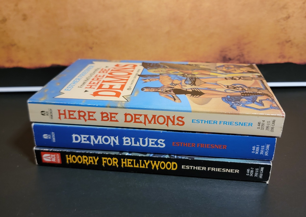 Demons Trilogy by Esther Friesner Ace Fantasy 1980s Paperback Set