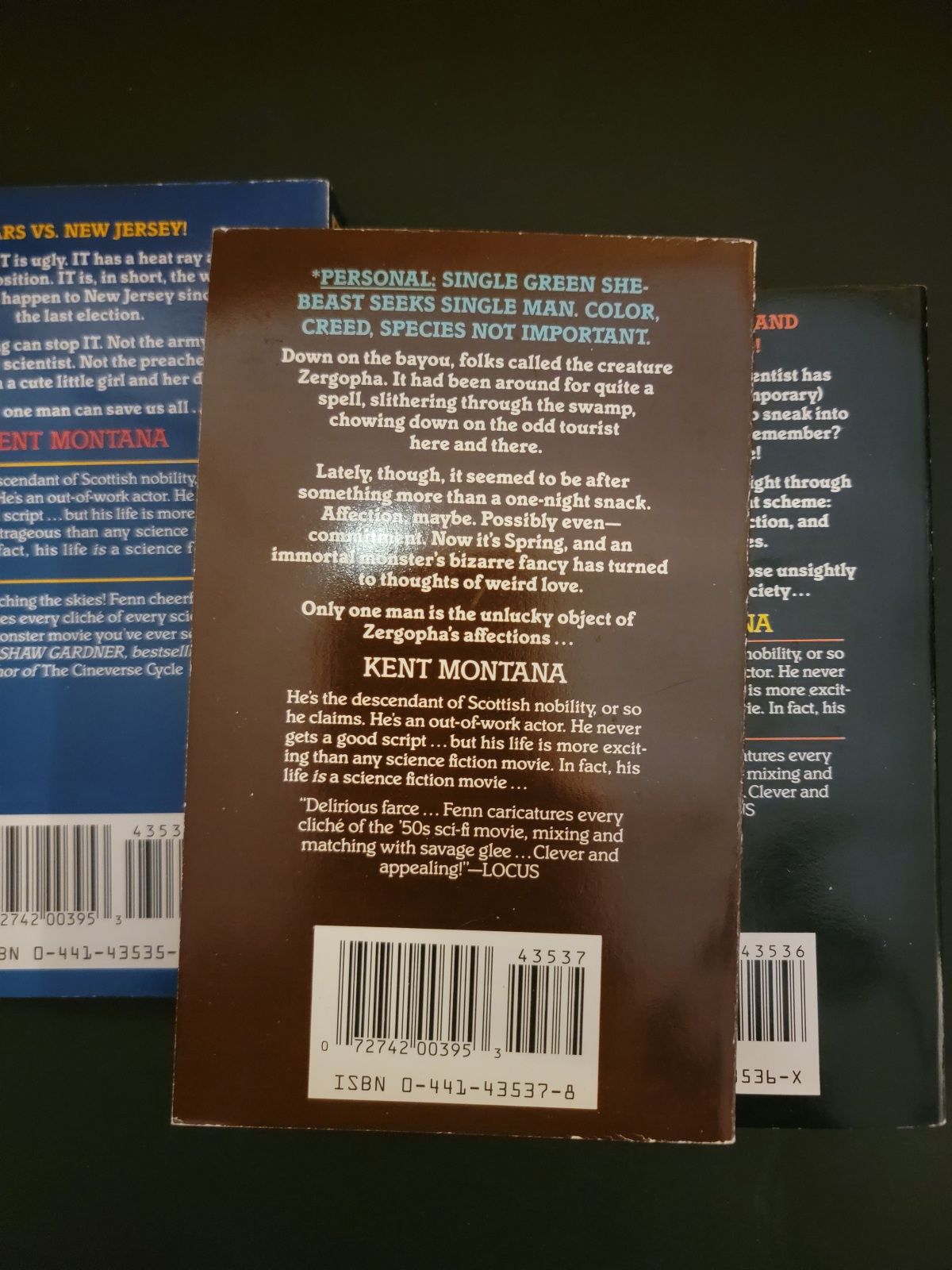 First 3 Books in the Kent Montana Series by Lionel Fenn Ace Science Fiction 1990