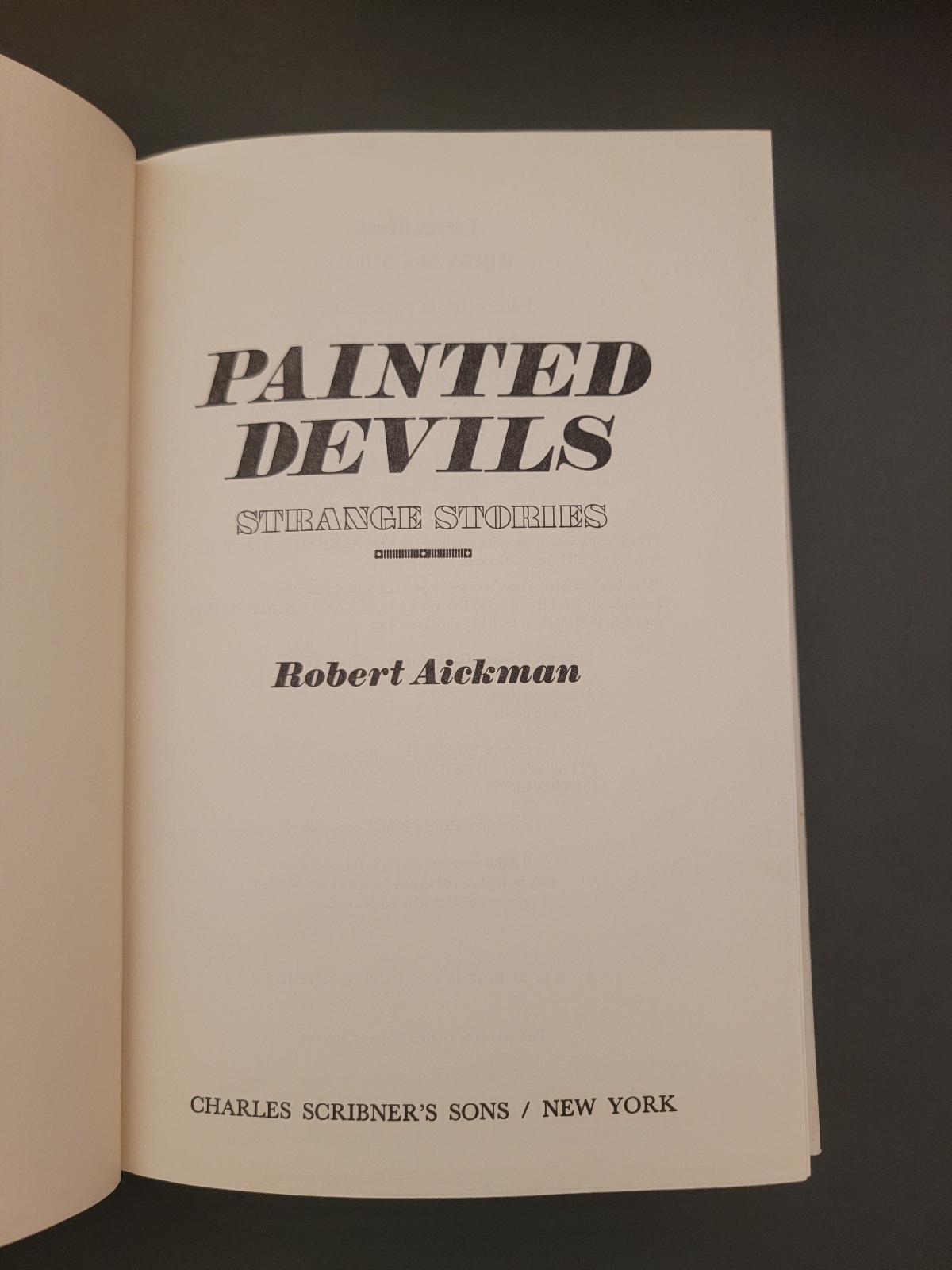 Painted Devils Strange Stories by Robert Aickman 1979 Scribner Hardcover Horror