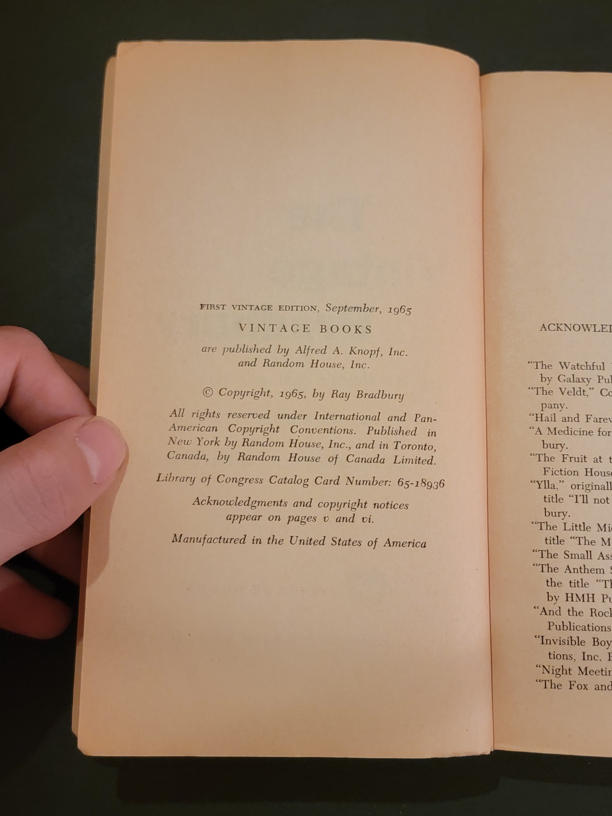 The Vintage Bradbury V-294 Intro by Gilbert Highet 1965