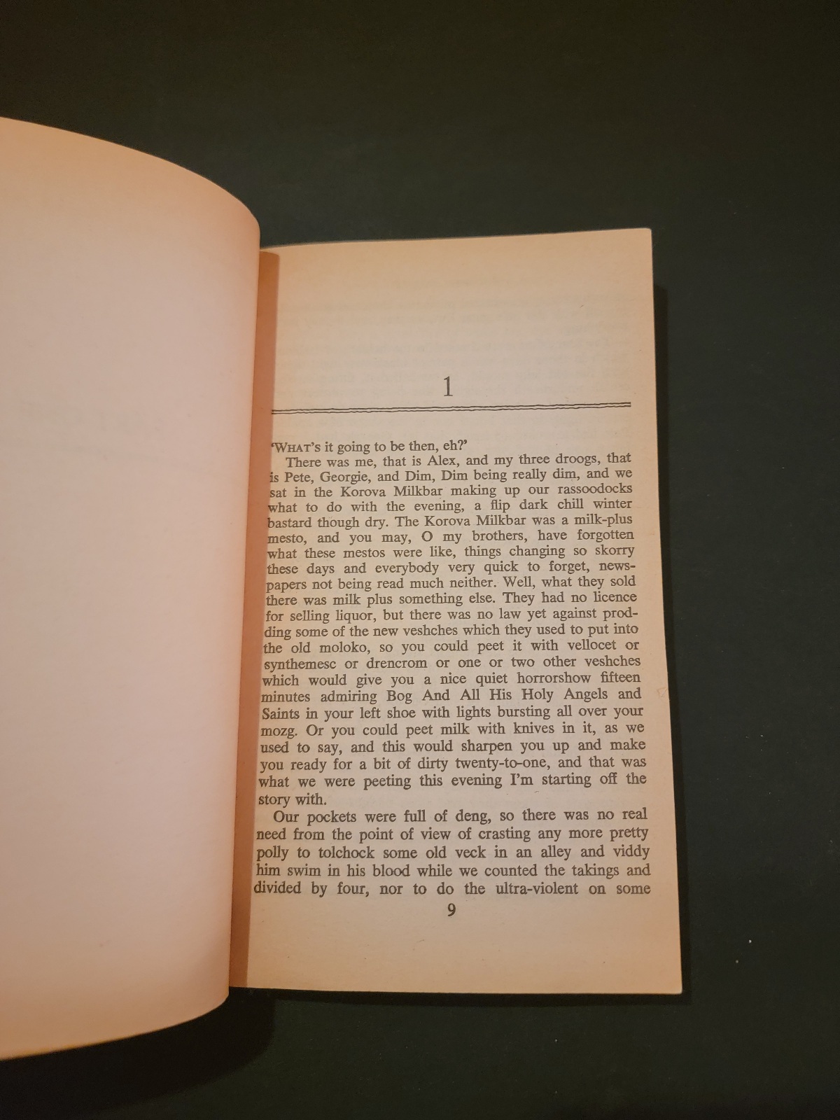A Clockwork Orange by Anthony Burgess 1972 11th Printing Paperback