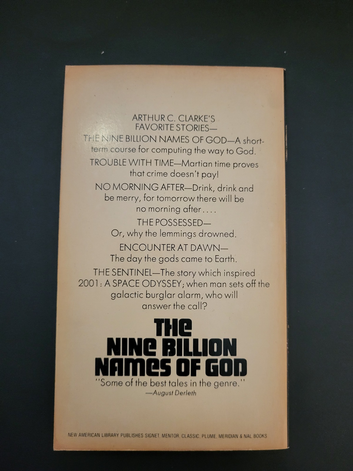 The Nine Billion Names of God by Arthur C. Clarke 1974 Signet Paperback