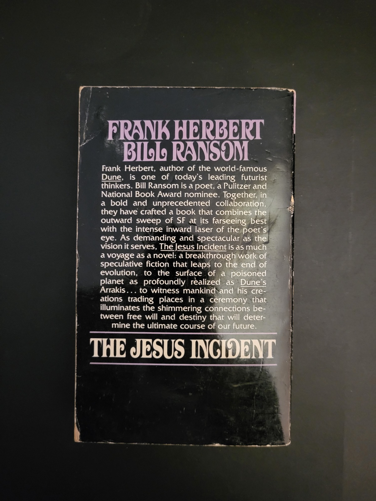 The Jesus Incident by Frank Herbert & Bill Ransom 1980 Berkley Paperback