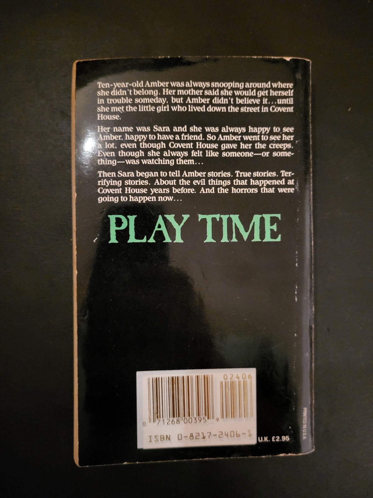 Play Time by Morgan Fields Zebra Horror 1988 1st Printing Paperbacks from Hell