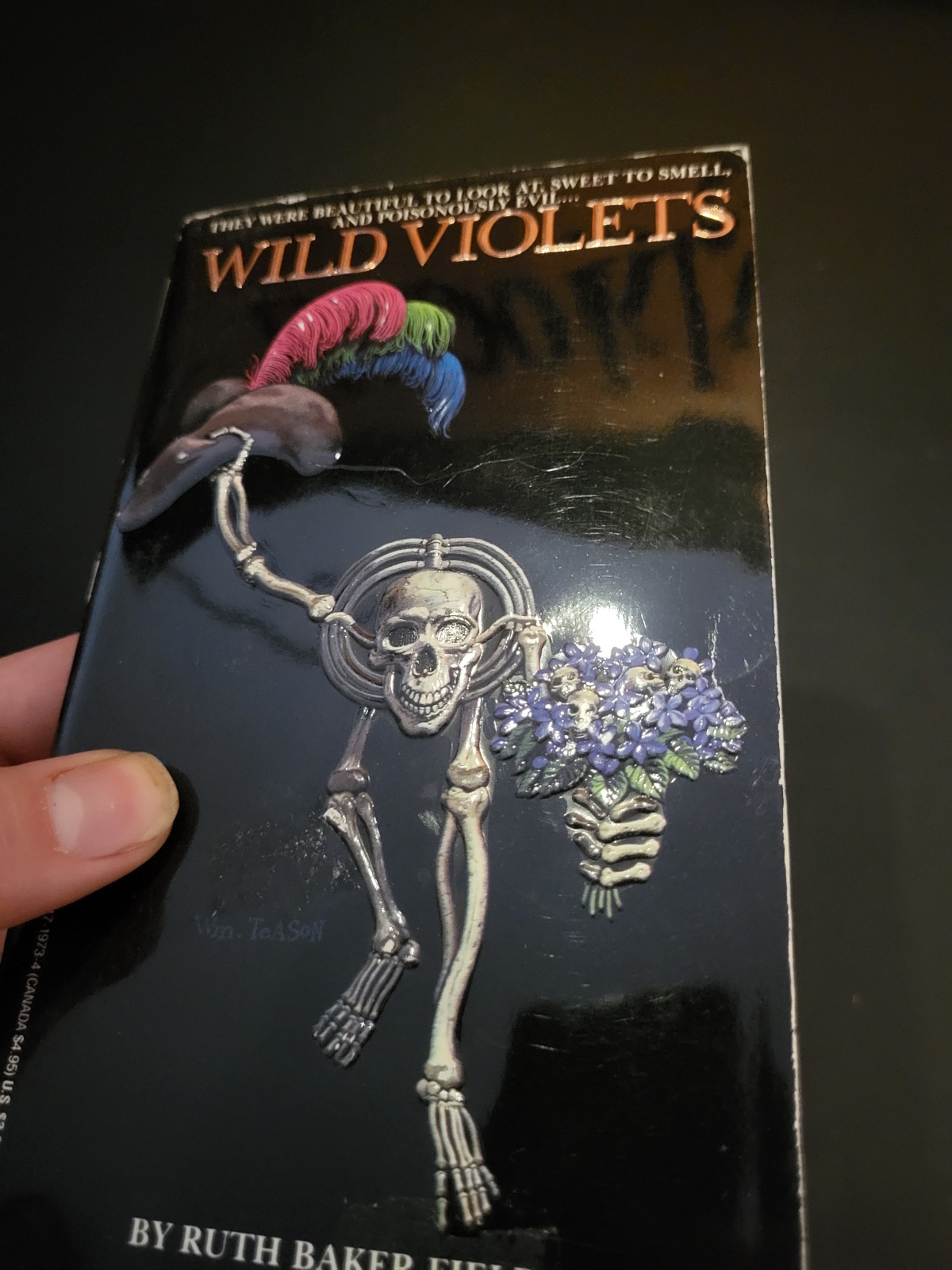 Wild Violets by Ruth Baker Field 1987 4th Printing 3D Cover art Zebra Horror Paperbacks from Hell