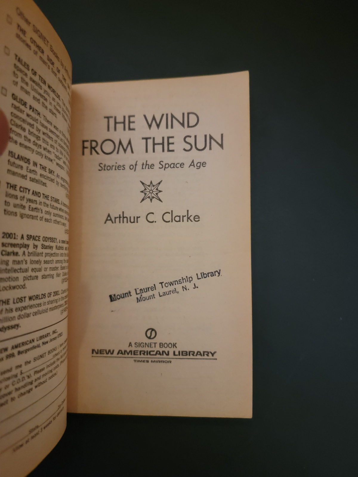 The Wind From the Sun by Arthur C. Clarke Signet Q 5581 1973 Paperback