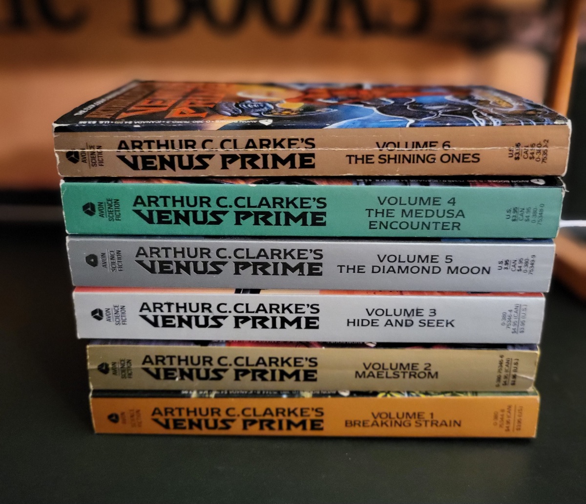 Arthur C. Clarke’s Venus Prime Set Volumes 1-6 Avon Science Fiction 1987 Paperbacks