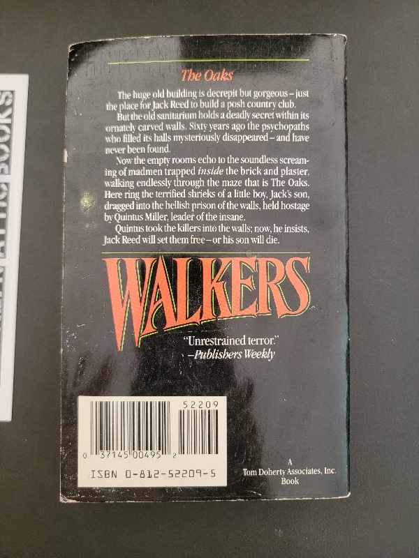 Walkers by Graham Masterton 1990 Tor Horror Paperback