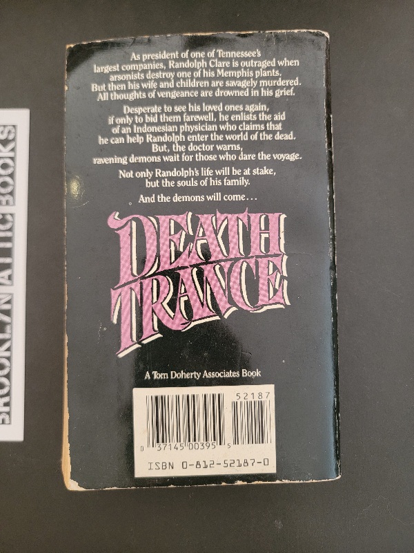 Death Trance by Graham Masterton 1986 1st Tor Printing Paperback Horror