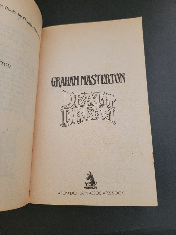 Death Dream by Graham Masterton 1988 1st Printing Tor Horror Paperback