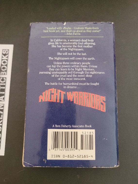 Night Warriors by Graham Masterton 1987 1st Printing Horror Tor Paperback