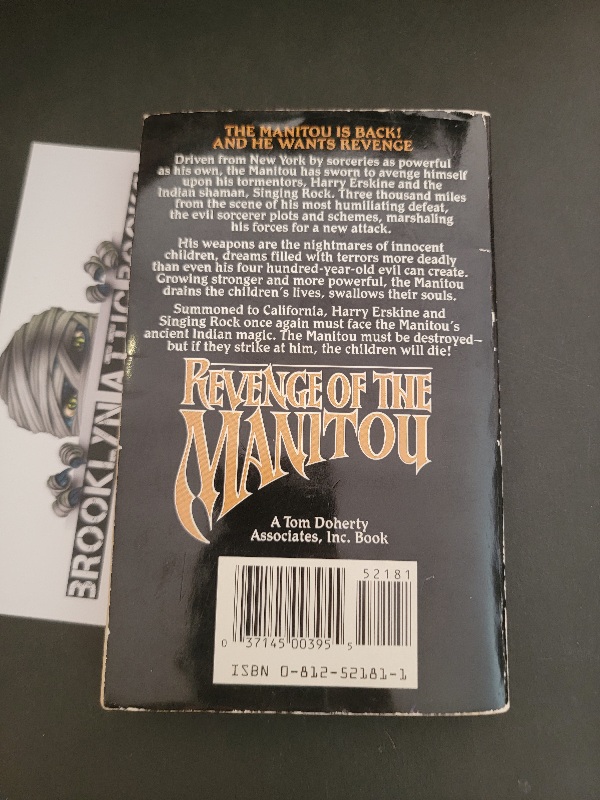 Revenge of the Manitou by Graham Masterton 1982 Tor Horror