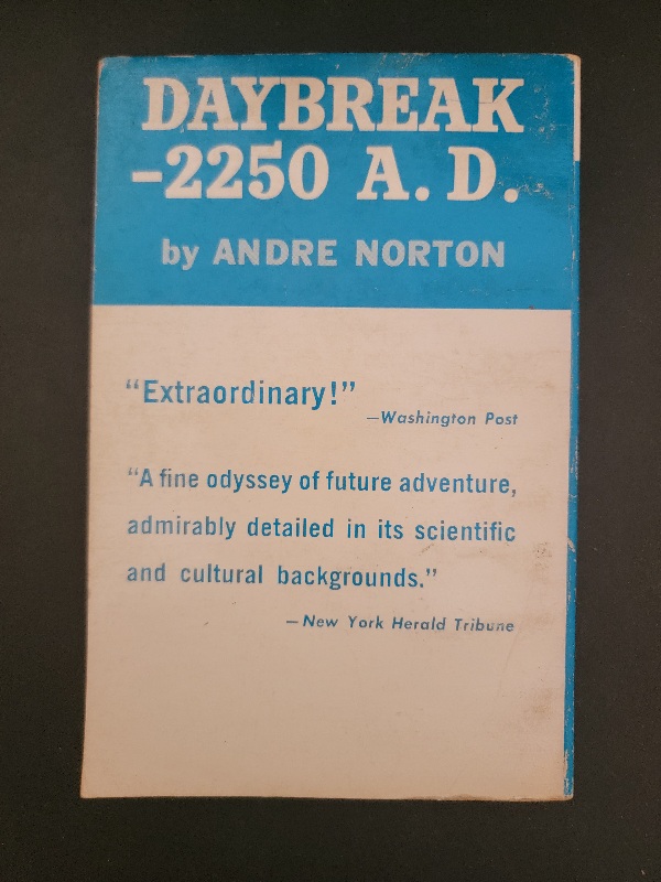 Daybreak -2250 A.D. by Andre Norton Ace 1952