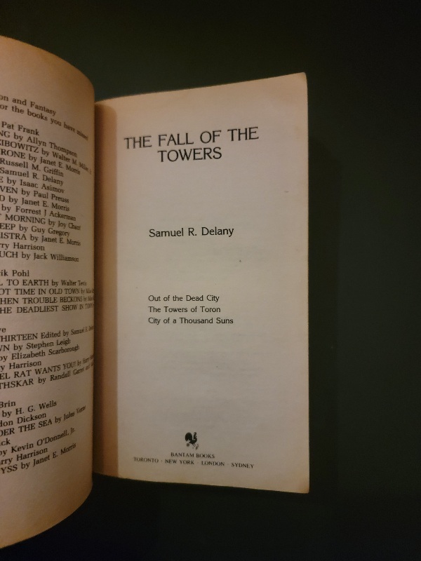 The Fall of the Towers by Samuel R. Delany 1982 Bantam Books Science Fiction Paperback