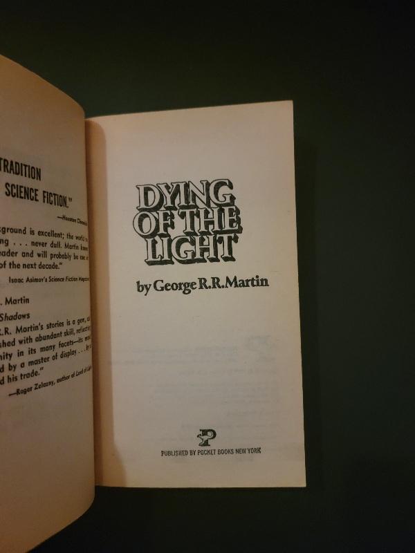 Dying of the Light by George R.R. Martin 1978 Pocket Books