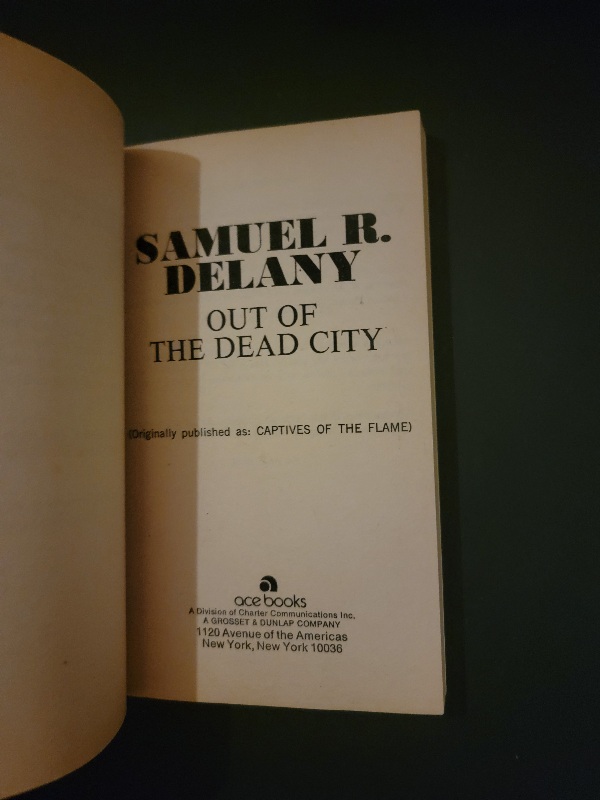 Out of the Dead City by Samuel R. Delany Ace SF 1963 Paperback