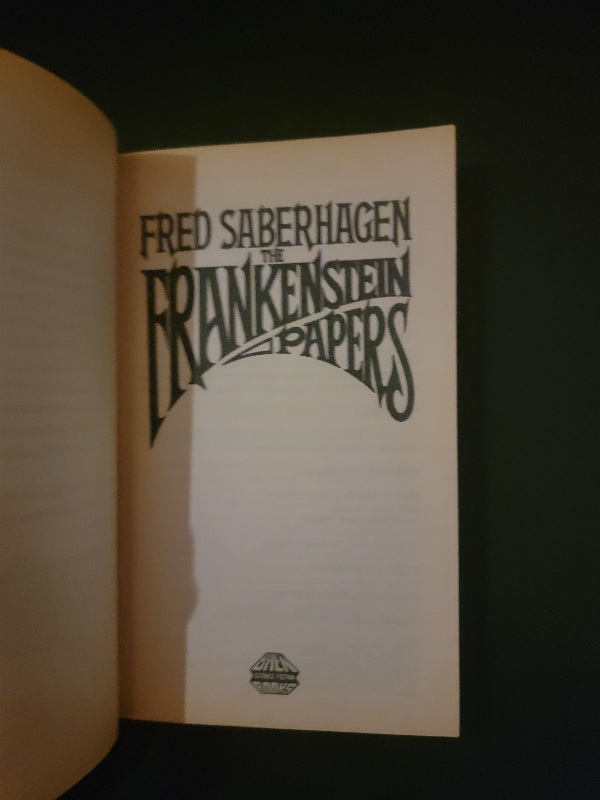 The Frankenstein Papers by Fred Saberhagen 1986 Baen Books