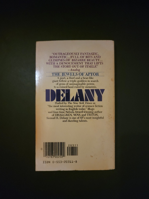 The Jewels of Aptor by Samuel R. Delany Bantam Books 1982 Paperback