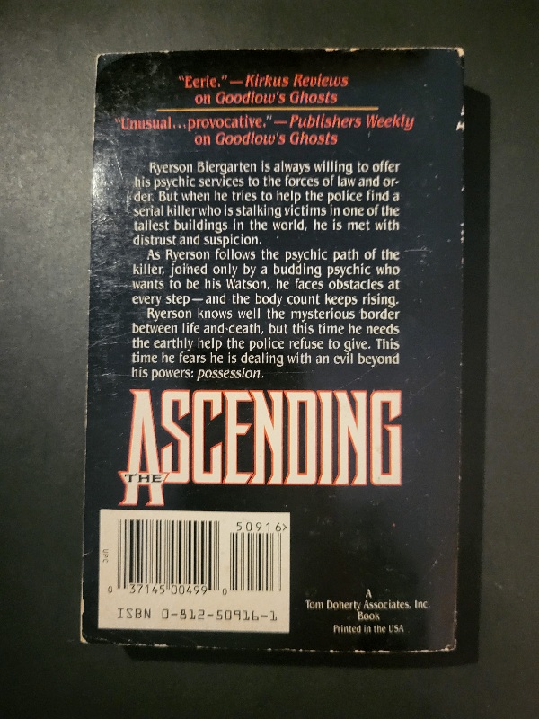 The Ascending by T. M. Wright Tor Horror 1995 Paperback