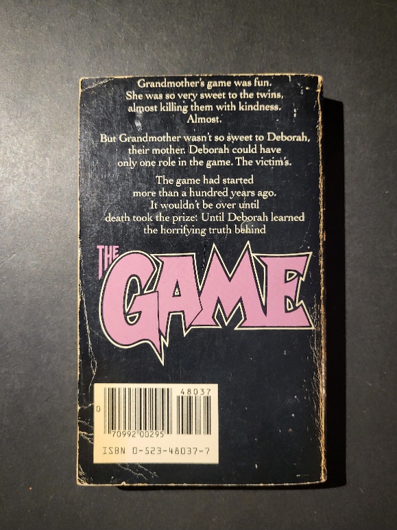 The Game by Lyn Phillips 1982 1st Printing Tor Horror Paperback