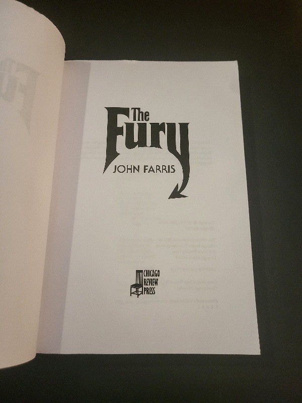 The Fury by John Farris 2017 Chicago Review Press Large Paperback Horror Paperbacks from Hell