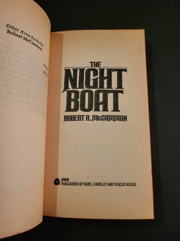 The Night Boat by Robert R. McCammon 1980 Avon 1st Printing Paperback Horror