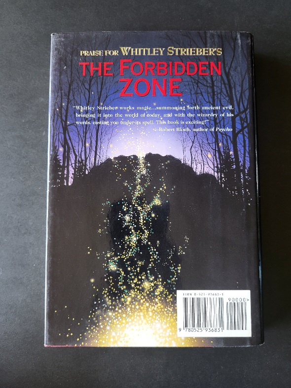 The Forbidden Zone by Whitley Strieber 1993 First Printing Dutton Hardcover