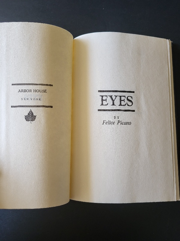 Eyes by Felice Picano 1975 BCE Arbor House Hardcover